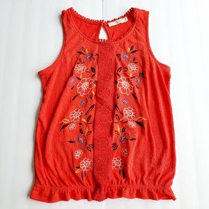 Live to Be Spoiled Red Floral Tank Top